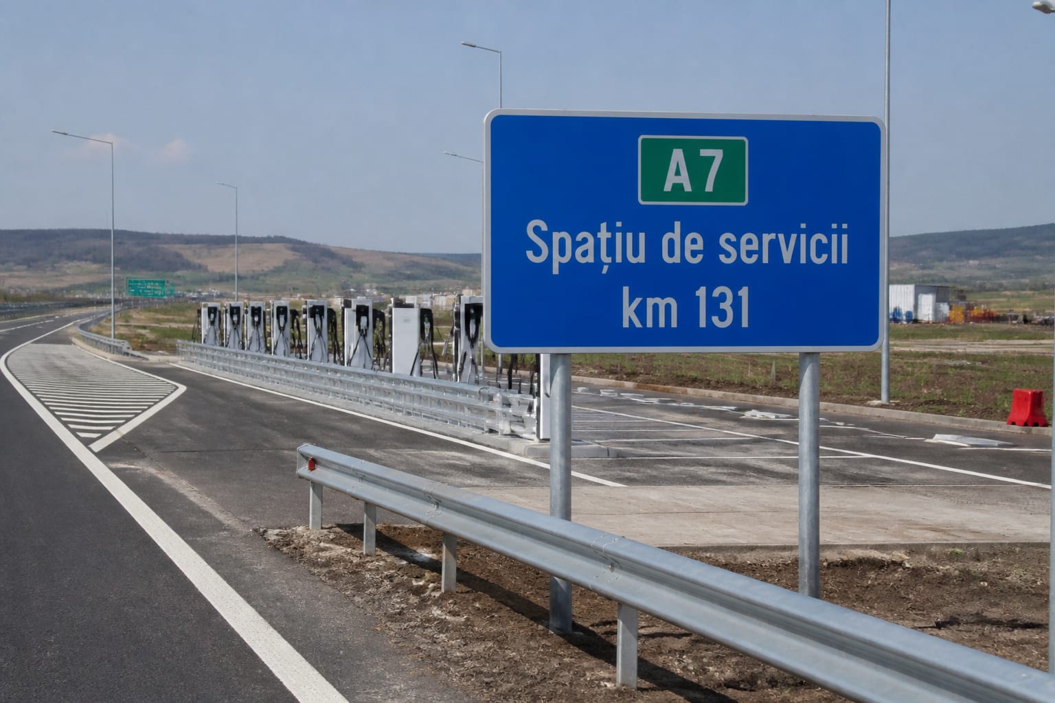 Ce dotări au noile spații de servicii de pe A7 și când se deschide circulația pe tronsonul Bacău-Focșani